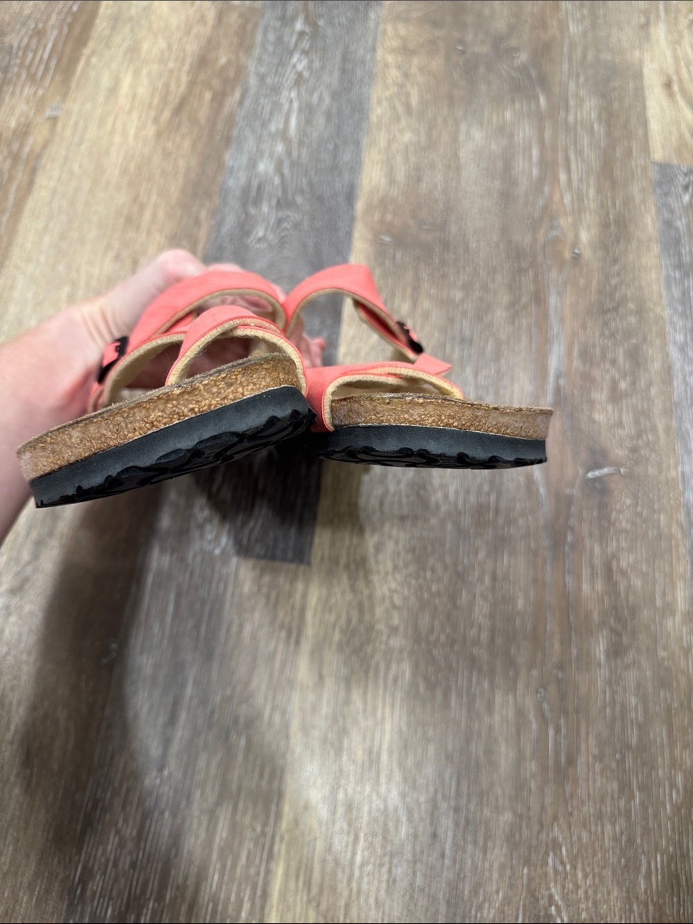 Like new, Birkenstocks (Birki’s), size 7 (38), coral - Picture 5 of 6